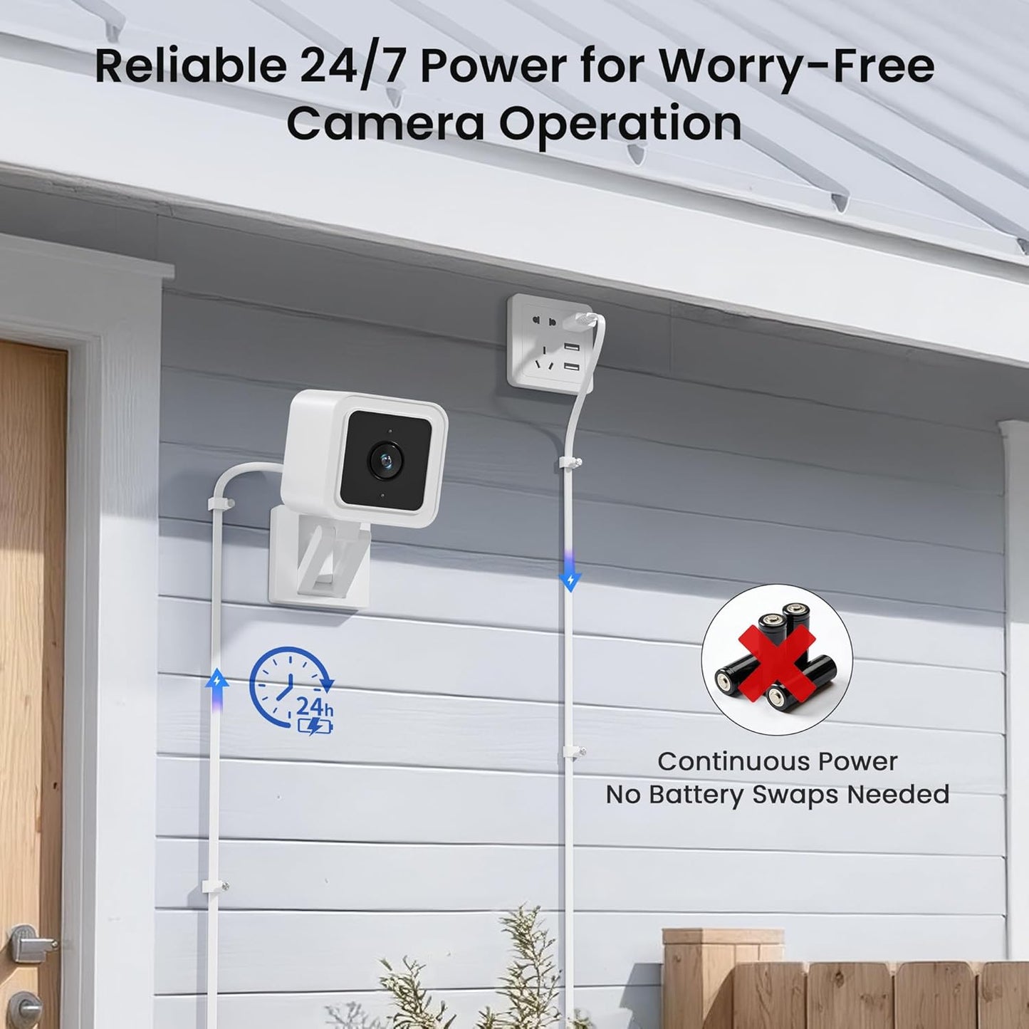 Micro USB Power Cable 20 FT (2 Pack),Flat Micro USB Charging Power Cord,Charger for Wyze Cam V3 Pan 25,Nest Yi Cam 15,Blink XT XT2 Mini,Outdoor 3Rd Gen Camera 16,Arlo Q,Xbox One Controller