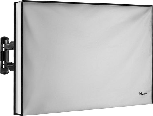 Outdoor TV Cover 48", 49", 50" - Universal Weatherproof Protector for Flat Screen Tvs - Fits Most TV Mounts and Stands - Gray